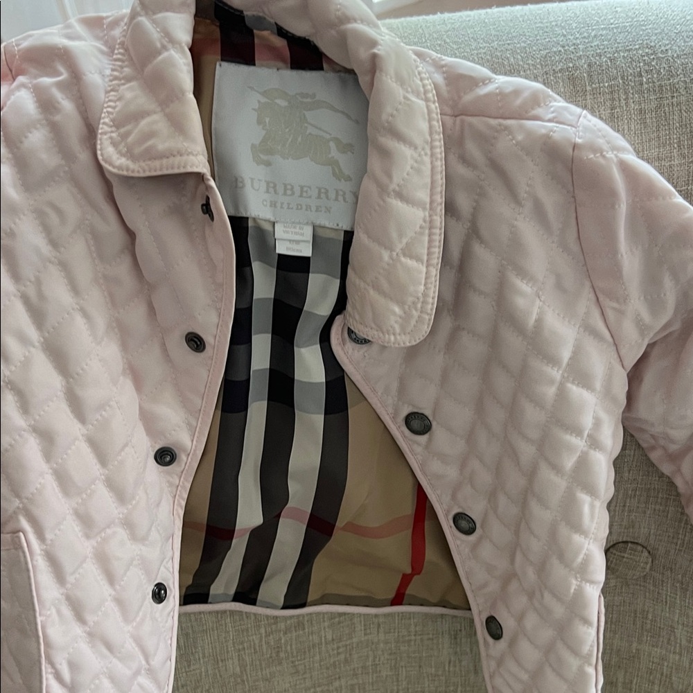 Burberry Children's Light Pink Quilted Jacket